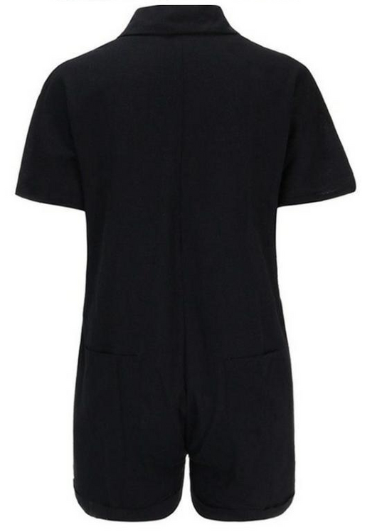 Jumpsuit Casual de Verano para Mujer Cuello V Algodón y Lino - Image 3