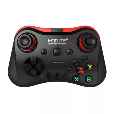 Black and red wireless Bluetooth gamepad with dual joysticks, D-pad, and colorful A, B, X, Y buttons. - Image 9