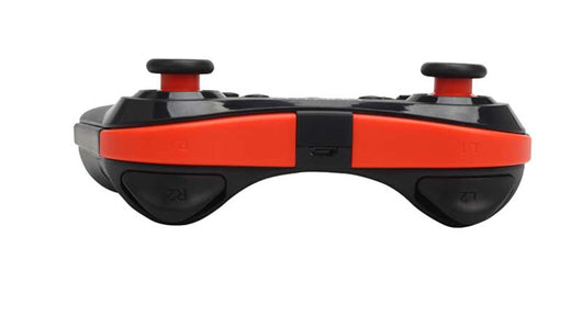 Black and red wireless Bluetooth gamepad with dual joysticks, D-pad, and colorful A, B, X, Y buttons. - Image 12