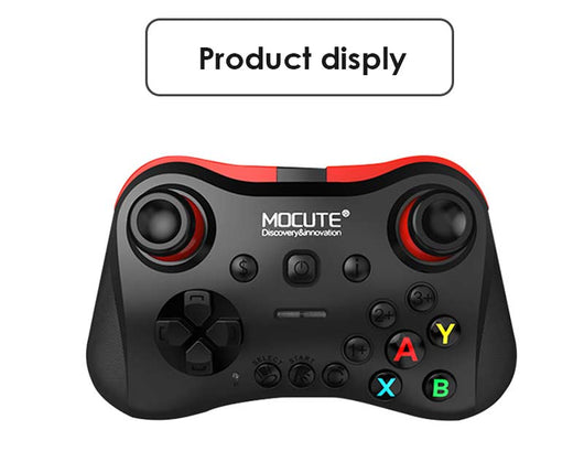 Black and red wireless Bluetooth gamepad with dual joysticks, D-pad, and colorful A, B, X, Y buttons. - Image 17