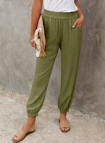 Pantalones Cortos Talle Alto con Bolsillos y Corte Suelto - Image 9