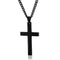 Titanium Steel Simple Single Cross Necklace Pendant Negro Iron