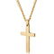 Titanium Steel Simple Single Cross Necklace Pendant Dorado Iron