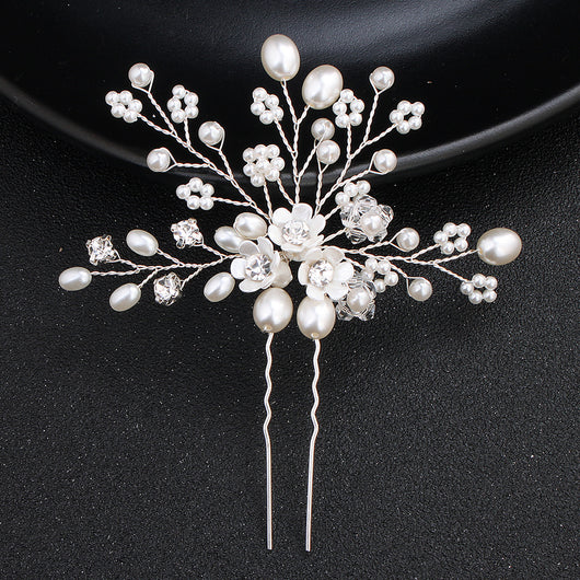 Prendedor de Novia con Perlas y Strass - Accesorio Elegante para el Cabello - Image 9