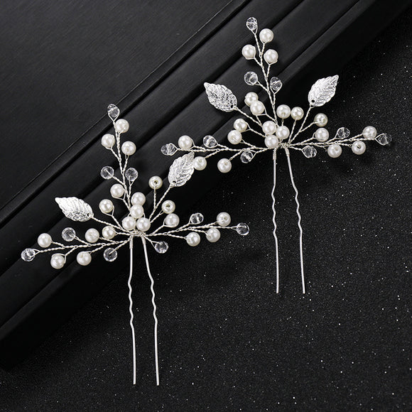 Prendedor de Novia con Perlas y Strass - Accesorio Elegante para el Cabello