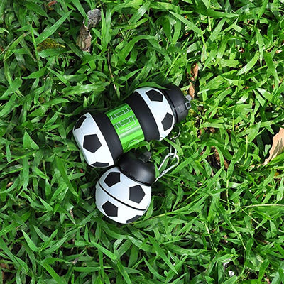 Botella de Agua Deportiva de Silicona Plegable con Popote para Fútbol - Image 3