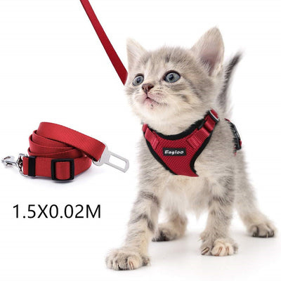 Arnés de Chaleco para Gato a Prueba de Escape con Adaptador de Cinturón de Seguridad - Image 10