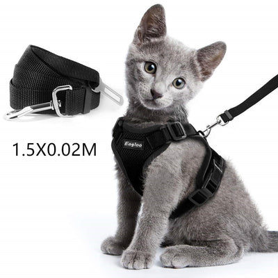 Arnés de Chaleco para Gato a Prueba de Escape con Adaptador de Cinturón de Seguridad - Image 8