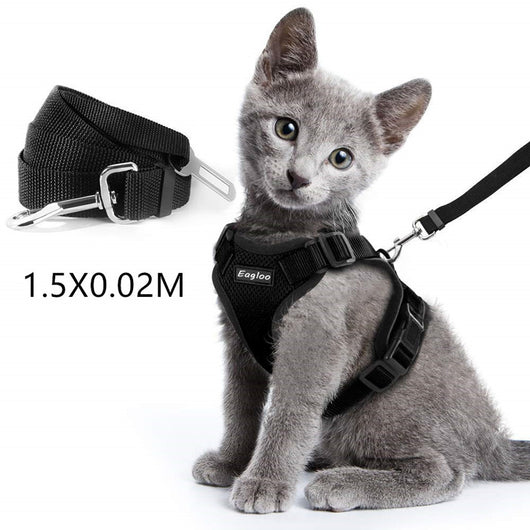 Arnés de Chaleco para Gato a Prueba de Escape con Adaptador de Cinturón de Seguridad - Image 8