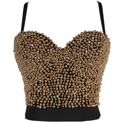 Top Deportivo con Cuentas de Diamante y Perlas Bubble - Image 6