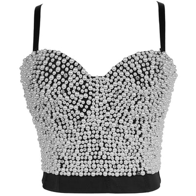 Top Deportivo con Cuentas de Diamante y Perlas Bubble - Image 3