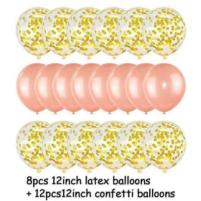Globos de Confeti Oro Rosa 20 Piezas - Image 13