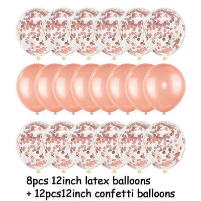 Globos de Confeti Oro Rosa 20 Piezas - Image 16