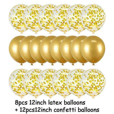 Globos de Confeti Oro Rosa 20 Piezas - Image 18