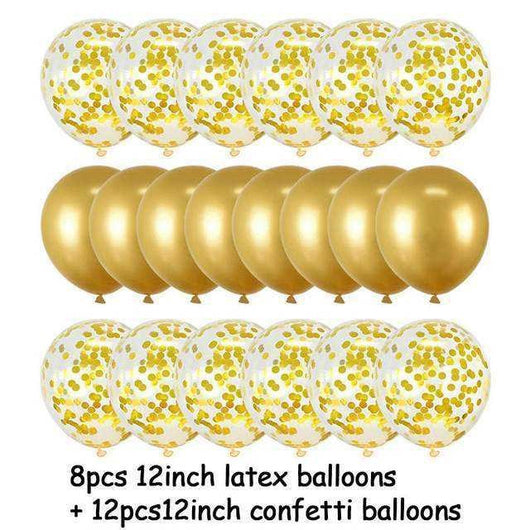 Globos de Confeti Oro Rosa 20 Piezas - Image 18