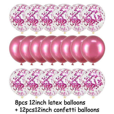Globos de Confeti Oro Rosa 20 Piezas - Image 20