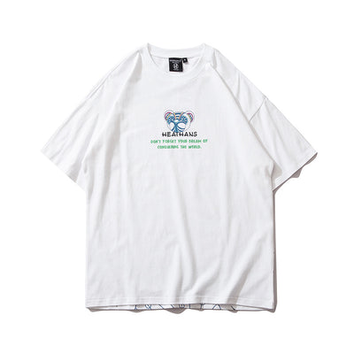 Camiseta Oversize Hip-hop Estampado Oso para Hombre - Image 2