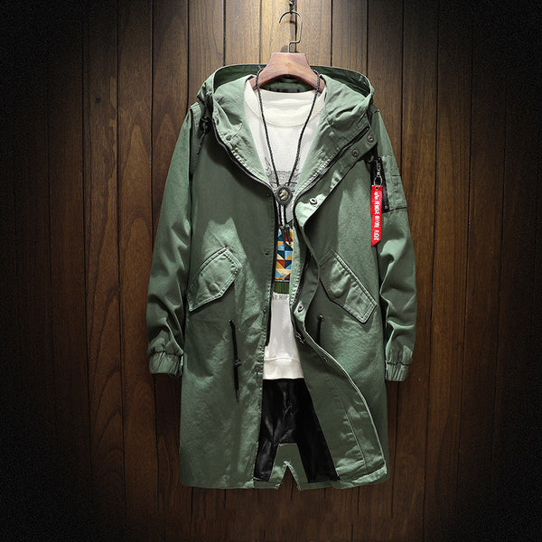 Chaqueta Casual con Capucha para Hombre Talla Grande - Image 3