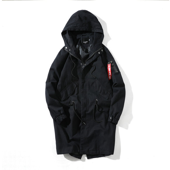Chaqueta Casual con Capucha para Hombre Talla Grande