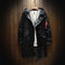 Chaqueta Casual con Capucha para Hombre Talla Grande