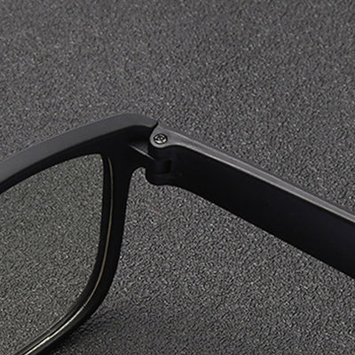 Black plastic frame anti-blue light glasses with clear lenses, featuring a classic rectangular shape. - Image 9