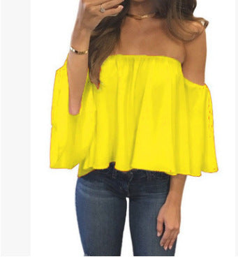 Blusa Hombros Descubiertos Suelta y Cómoda - Image 10