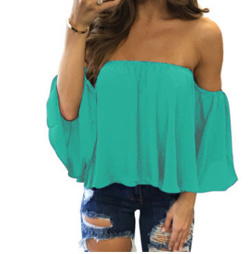 Blusa Hombros Descubiertos Suelta y Cómoda - Image 16