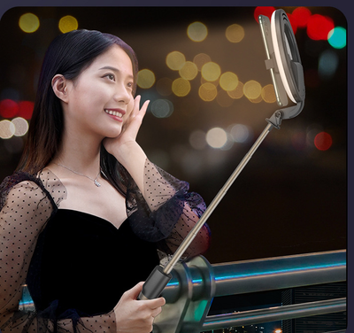 Aro de Luz LED Neon para Transmisión en Vivo - Selfie Stick con Bluetooth - Image 11
