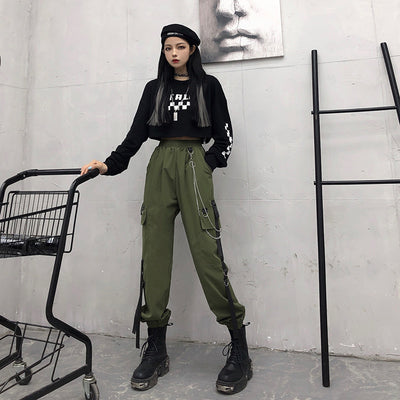 Pantalones Talle Alto Estilo Coreano para Mujer - Image 3