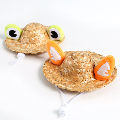 Gorro Protector Solar para Mascotas con Diseño Adorable - Rana, Zorro y Astas - Image 3