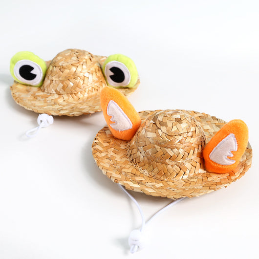Gorro Protector Solar para Mascotas con Diseño Adorable - Rana, Zorro y Astas - Image 3