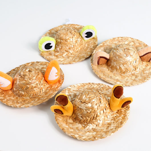 Gorro Protector Solar para Mascotas con Diseño Adorable - Rana, Zorro y Astas