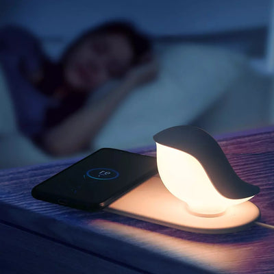 Lámpara LED Nocturna con Cargador Inalámbrico para Teléfono - Image 10