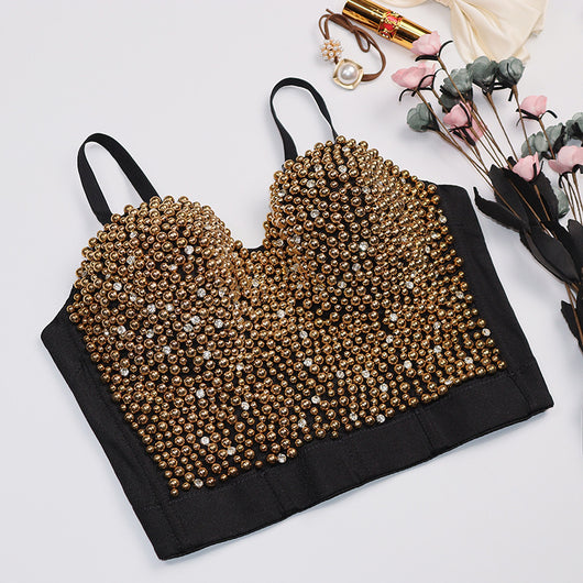 Top Deportivo con Cuentas de Diamante y Perlas Bubble - Image 10