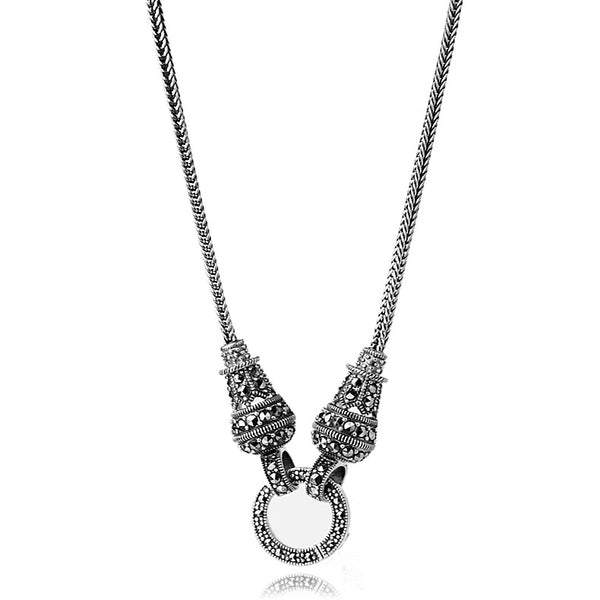 Cadena de Suéter de Plata S925 Estilo Retro Europeo Americano con Colgante Personalizado