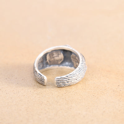 Anillo de Plata S925 Búho Ajustable - Joyería Tailandesa Vintage para Hombre - Image 5