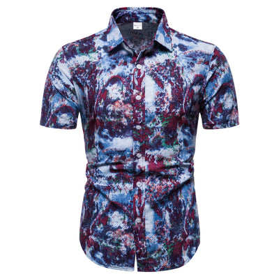 Camisa Casual Estampada para Hombre con Cuello Solapa - Image 21