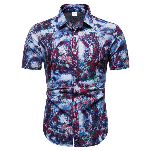 Camisa Casual Estampada para Hombre con Cuello Solapa - Image 21