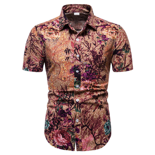Camisa Casual Estampada para Hombre con Cuello Solapa - Image 19