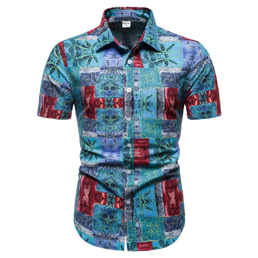 Camisa Casual Estampada para Hombre con Cuello Solapa - Image 4