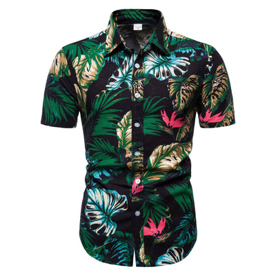 Camisa Casual Estampada para Hombre con Cuello Solapa - Image 9