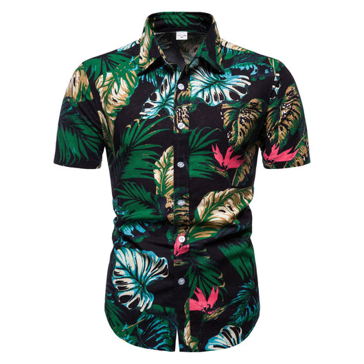 Camisa Casual Estampada para Hombre con Cuello Solapa - Image 9