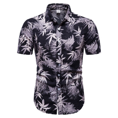 Camisa Casual Estampada para Hombre con Cuello Solapa - Image 8