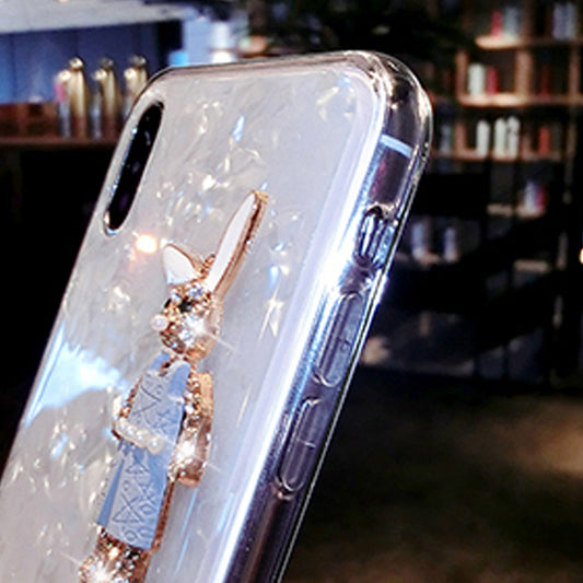 Funda iPhone de Silicona con Conejo de Cristales Brillantes Compatible con Apple - Image 2