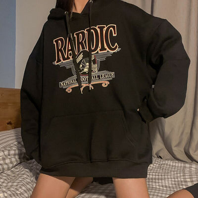 Sudadera con Capucha Retro Plus de Terciopelo Acolchado para Mujer