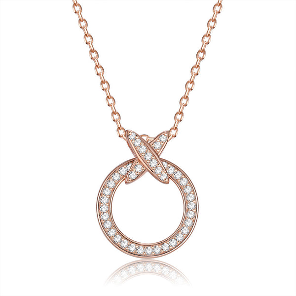 Collar Plata 925 Cruz Circular con Diamantes - Cadena Clavícula - Image 7
