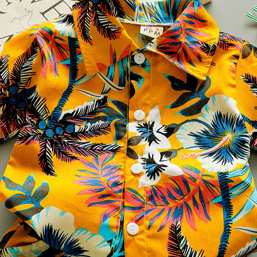 Conjunto de Playa Infantil Floral - Cardigan y Shorts Cortos - Image 9