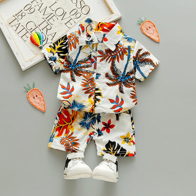 Conjunto de Playa Infantil Floral - Cardigan y Shorts Cortos - Image 3