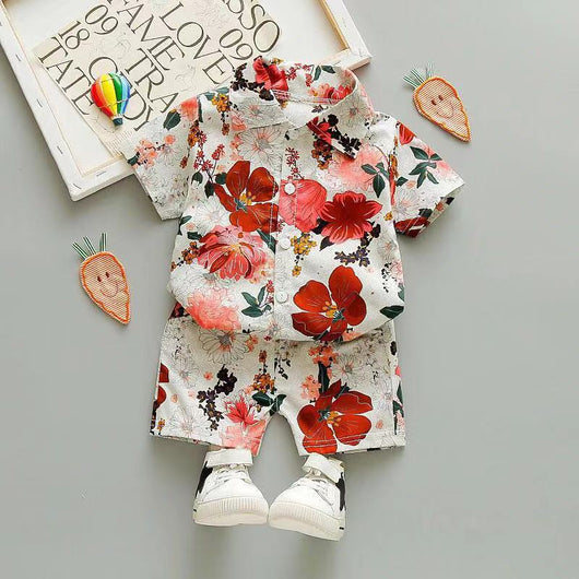 Conjunto de Playa Infantil Floral - Cardigan y Shorts Cortos - Image 5