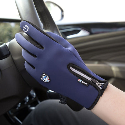 Guantes de Cuero y Terciopelo con Pantalla Táctil para Deportes - Image 4